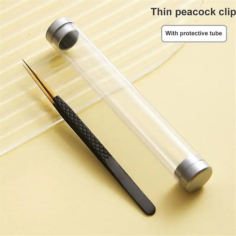 ملاقط رمش مع حقيبة جلدية ملاقط احترافية تلميح دولفين ملاقط الحاجب النسر رمش تمديد ماكياج أدوات التجميل ~ 15987