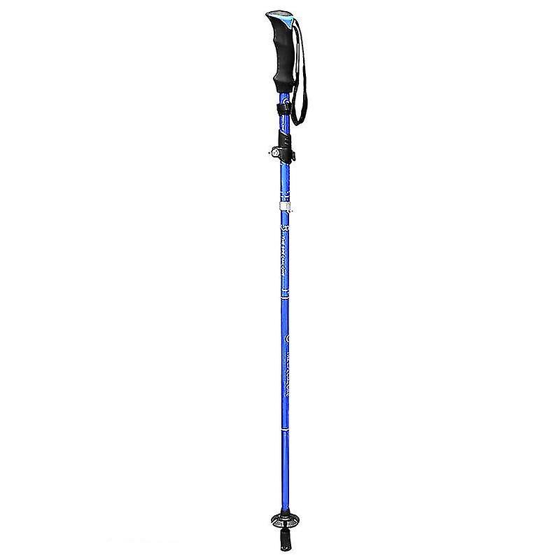 T Handle Long Purple Multi Function Foldable Trekking Pole