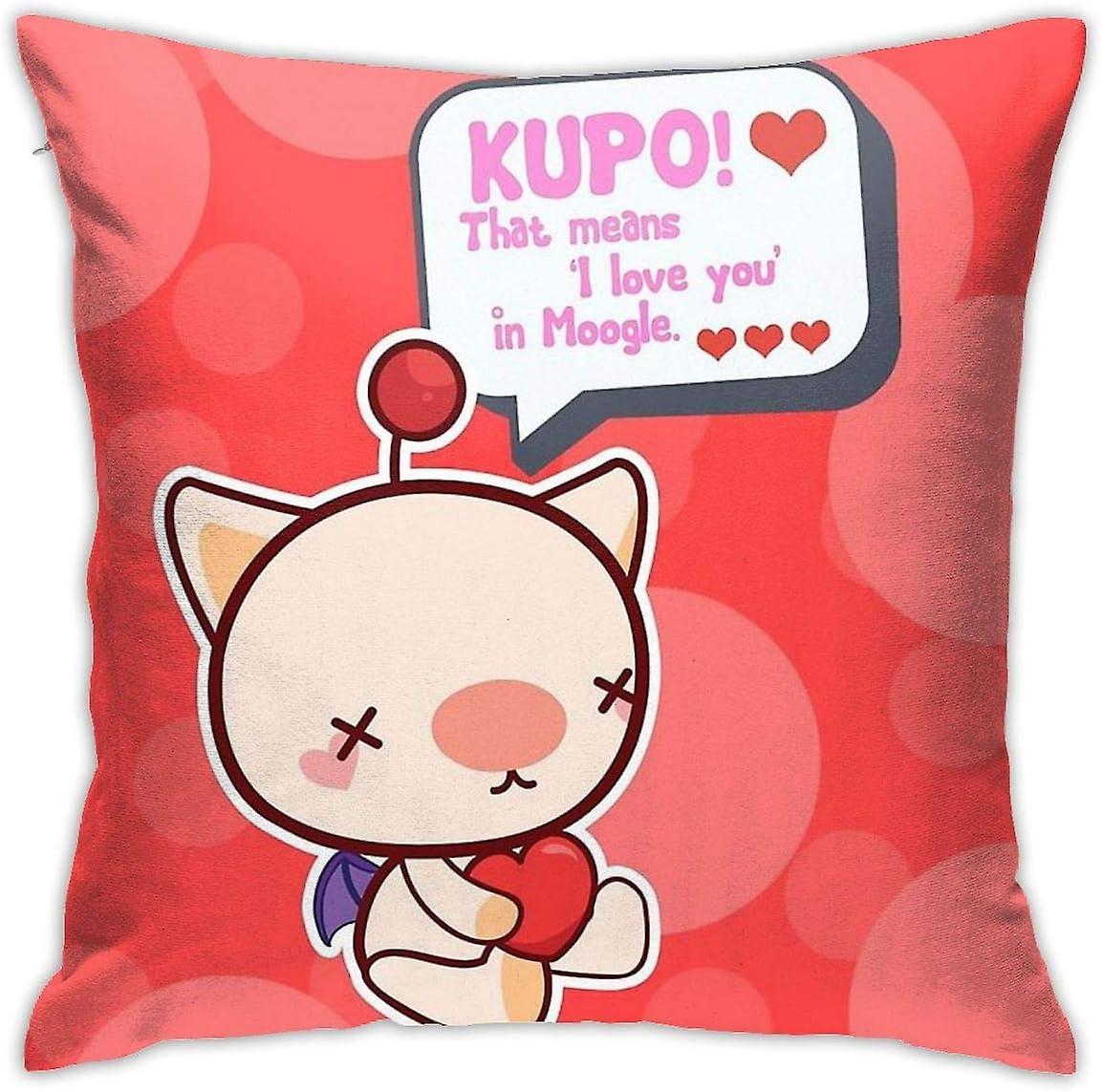 ハッピーモーグルバレンタイン枕カバーホーム装飾スロー枕カバーベッドソファソファクッションスクエア枕カバー18x18インチ