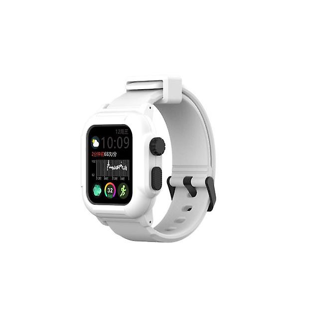 Silicone Strap for Apple Watch Series 4 44mm - White