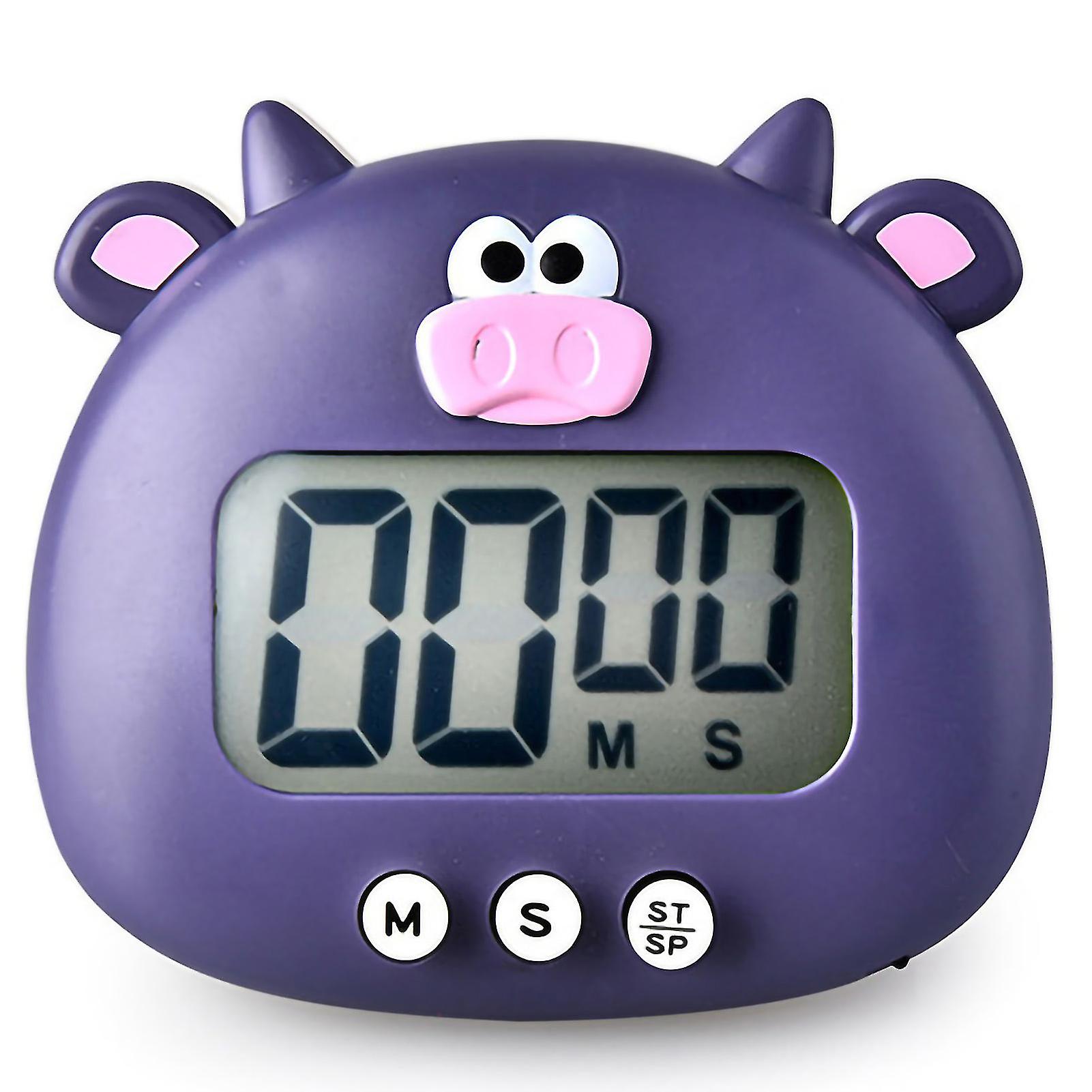 Magnetic Digital Countdown Timer - 100 Minutes - Purple Calf Design
