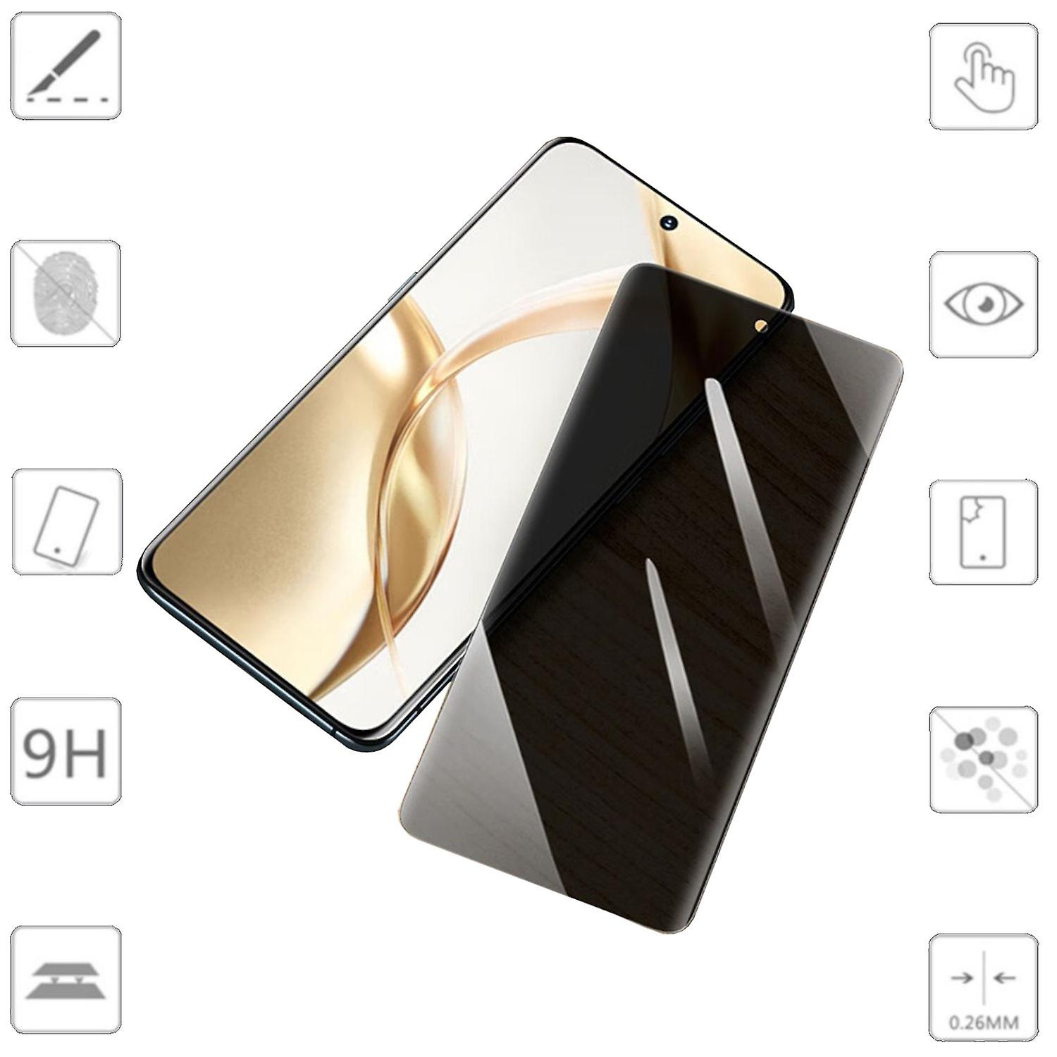 For Honor 200 2x 4D Display Privacy 0.3mm H9 Curved Protective Hard Glass