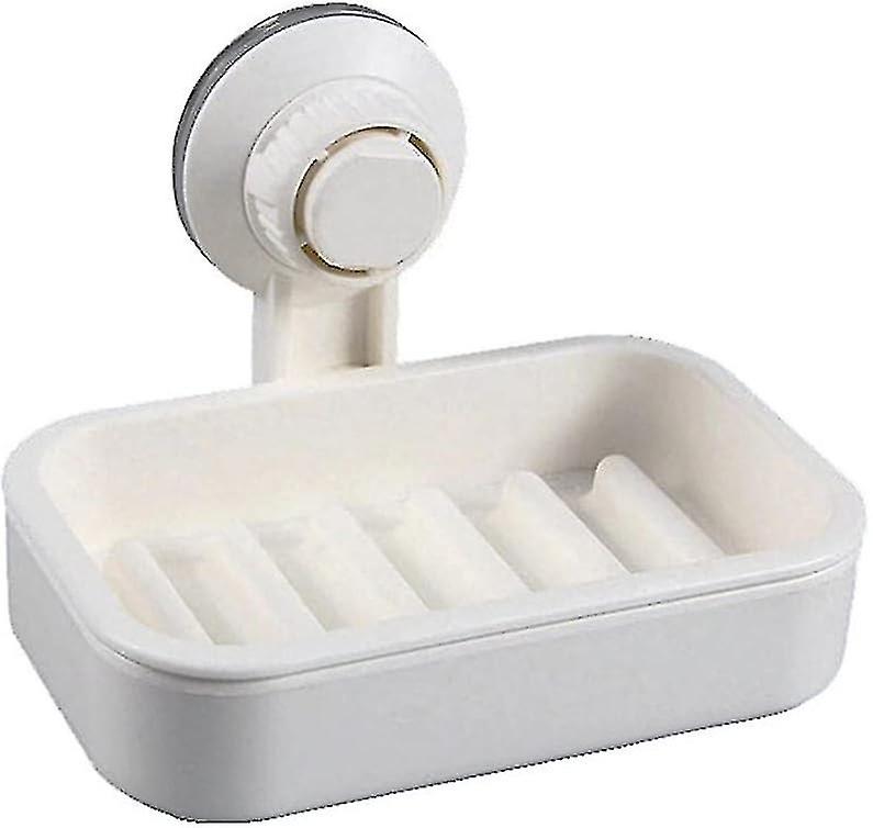 Bathroom soap dish with suction cup
