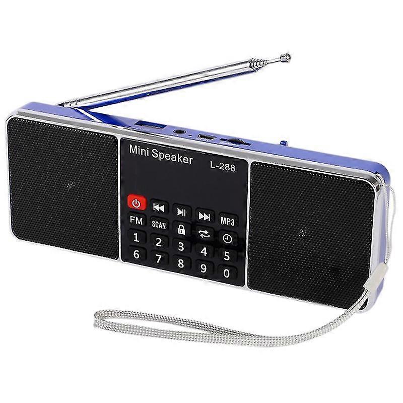 Mini Portable Rechargeable Stereo L-288 Fm Radio Speaker Lcd Screen Support Tf Card Usb Disk Mp3 Mu