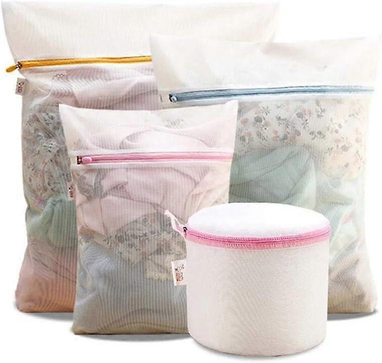 Vaskenett 4 stk fargerik vaskepose holdbar vaskenett