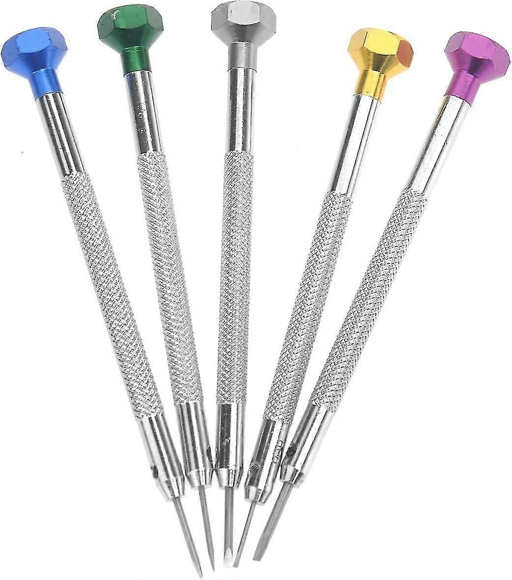 5 Precision Screwdrivers - Slotted Flat Blade - Watchmaker Repair Tools - 0.8-1.6mm