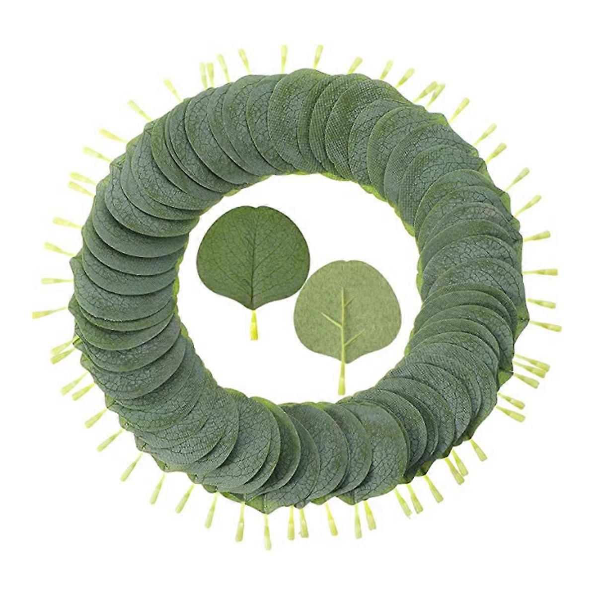 200 Pieces Bulk Artificial Eucalyptus Leaves Fake Greenery Eucalyptus Silk Faux Silver Dollar Eucal