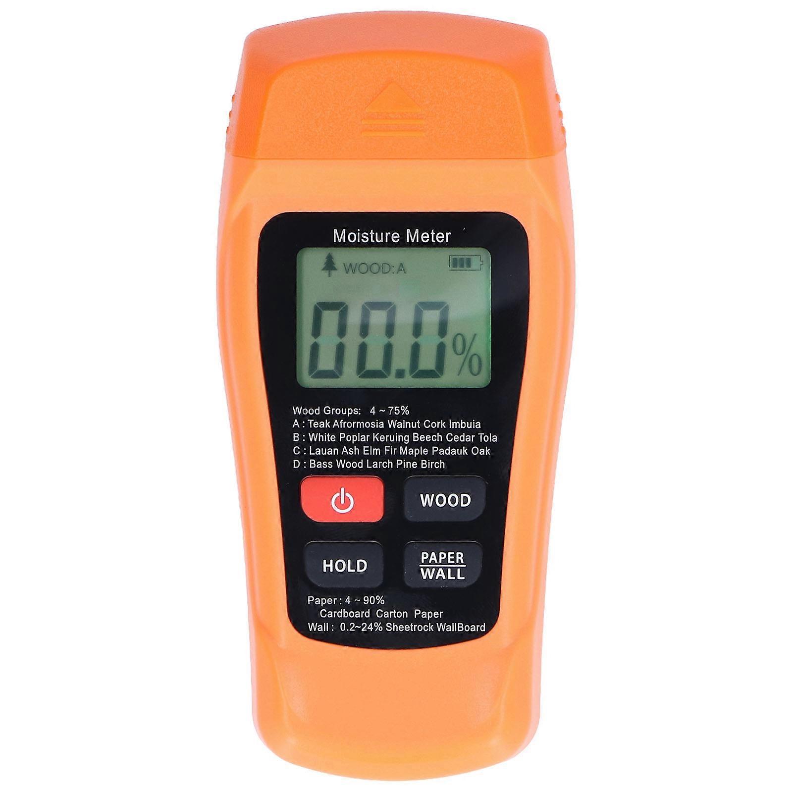 MT18 Digital Moisture Detector Backlit LCD Display Wood Moisture Meter for Wood Building Material Paper Floor NO.7064