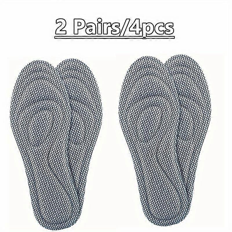 Unisex-Adult 4pcs Memory Foam Orthopedic Insoles - Unscented Sweat Absorption Sport Shoe Inserts for Running and Casual Footwear - Deodorization Comfo