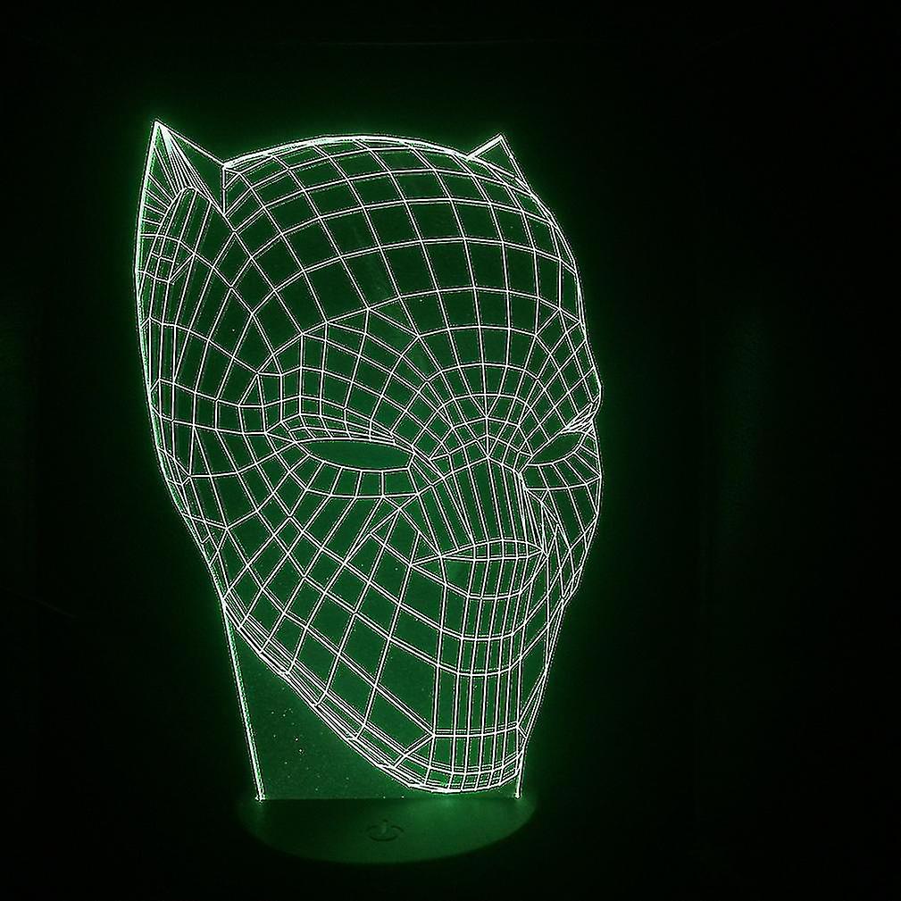 Kolorowe Smart Touch Gradient Black Panther Head Led Ozdoby