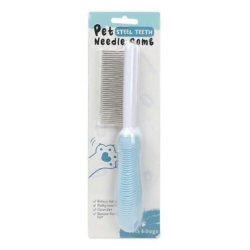 Pet Floating Hair Cleaning Comb Thin Teeth (Blue)