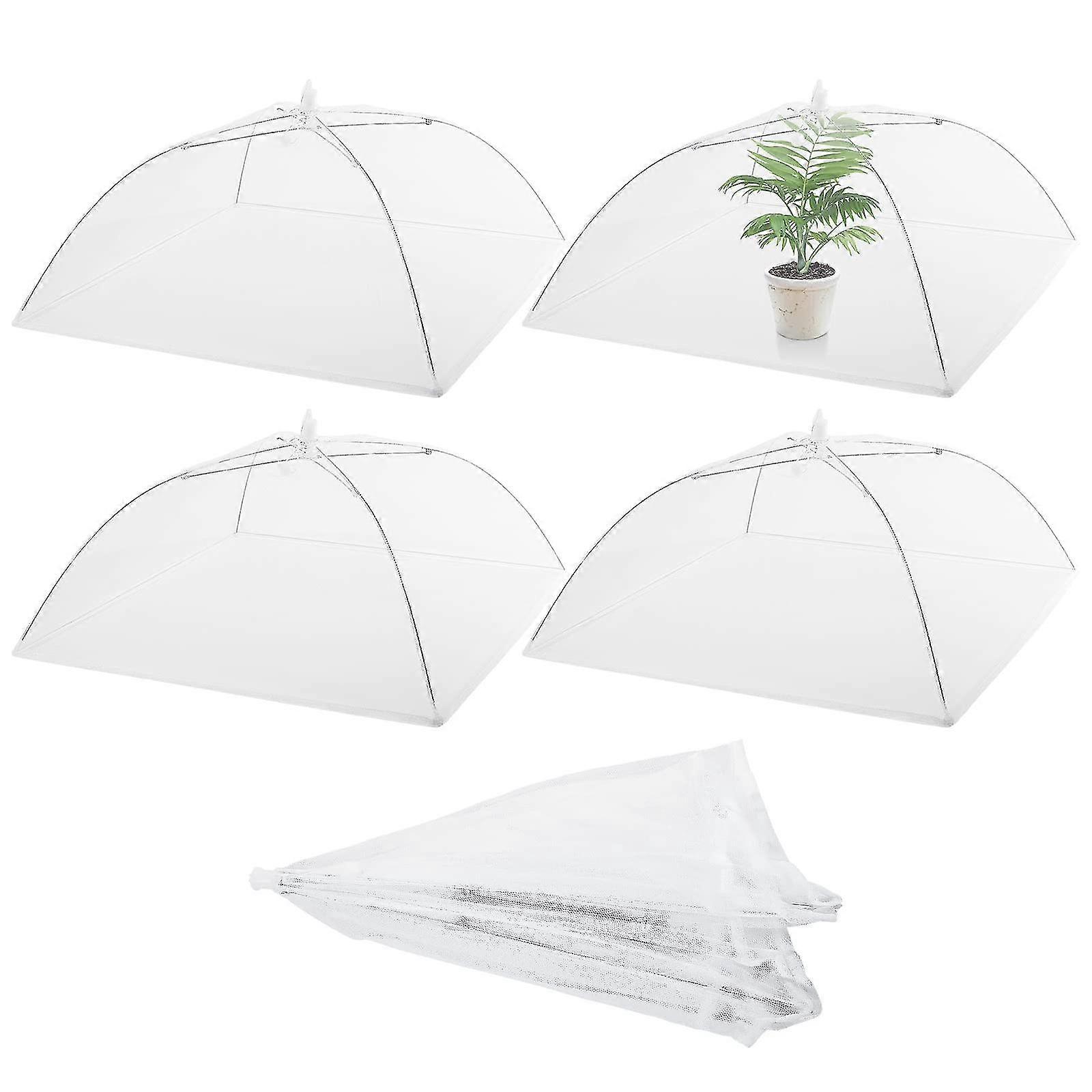 Mesh Plant Cover 4 πακέτα επαναχρησιμοποιήσιμο εργοστάσιο οθόνη θόλου καλύπτει σκηνή 17 ιντσών υπαίθρια εγκατάσταση σκηνή πτυσσόμενη ομπρέλα φυτών