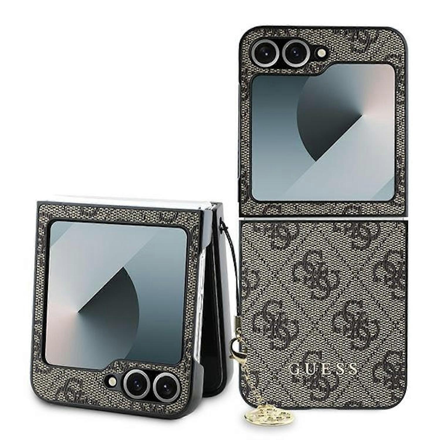 GUESS Samsung Galaxy Z Flip7 FE / Flip6 5G Case 4G Charm + Pendant