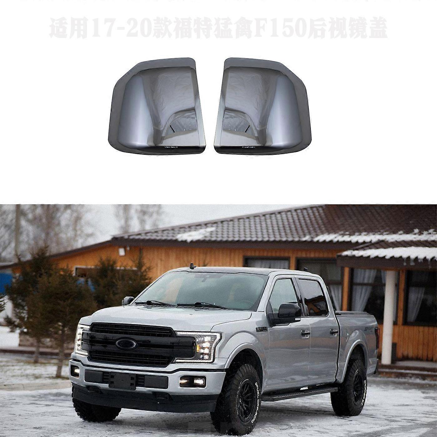 Suitable For 17-20 Ford Raptor F150 Rear View Mirror Cover Electroplating Decorative Parts Modified Rearview Mirror Cover
