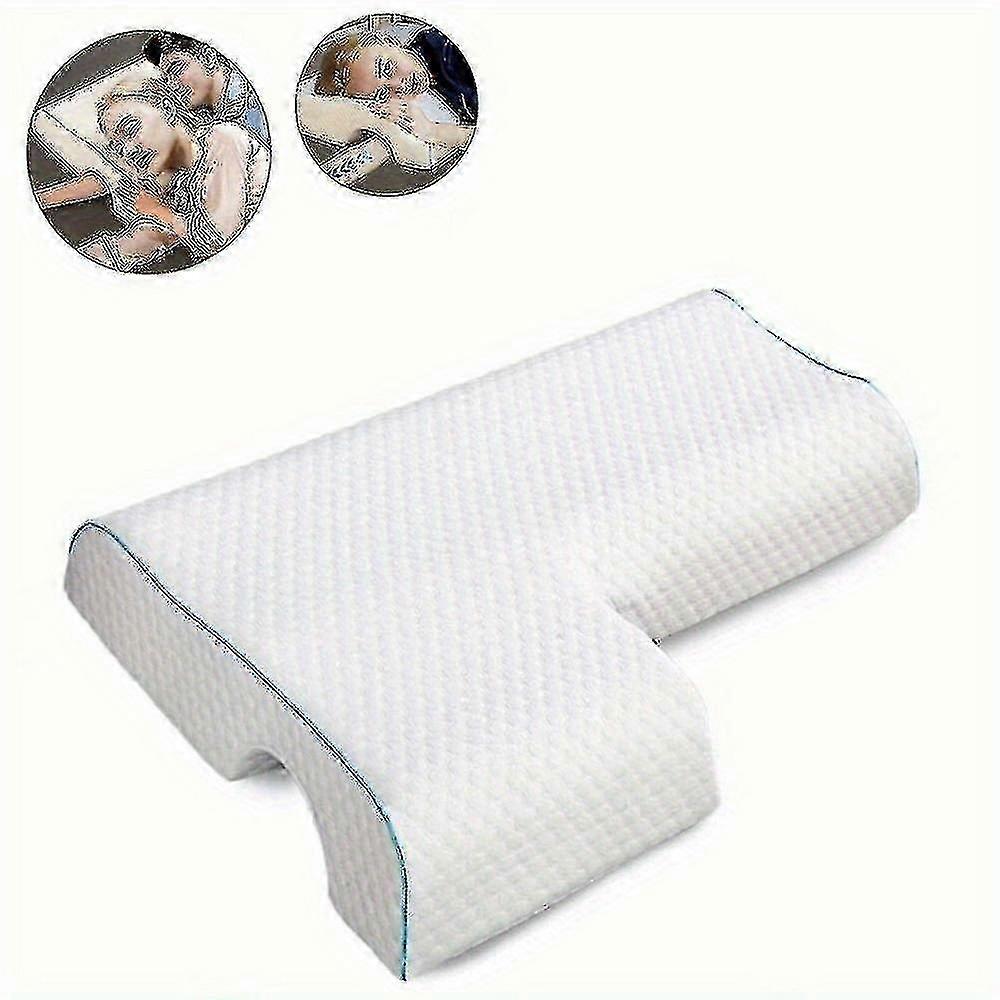 Almohada de abrazos arqueada de 1 pieza con espuma viscoelástica de rebote lento para parejas - Almohada de mano antipresión para xi