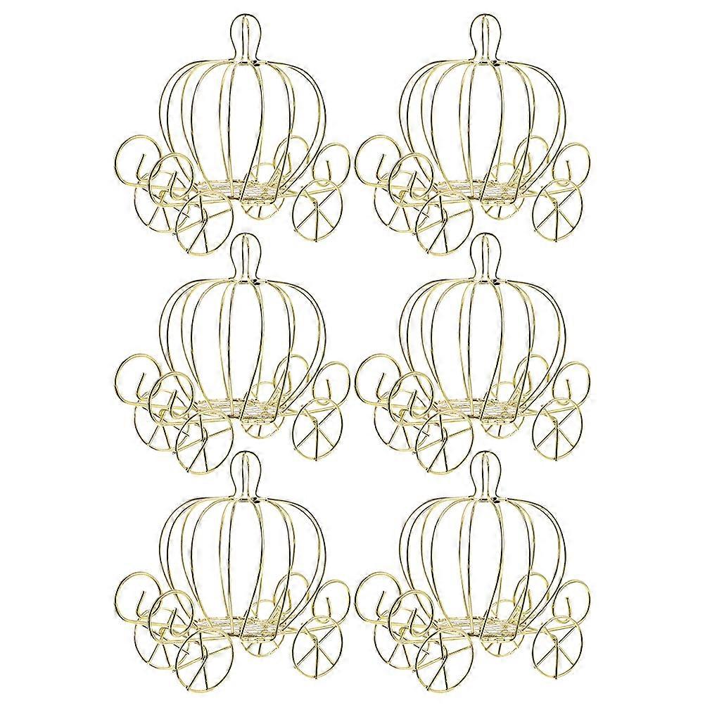 6pcs Carriage Design Gift Boxes Wedding Candy Boxes Souvenirs Treat Boxes