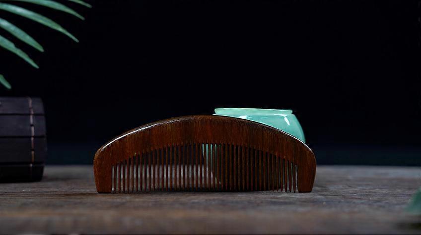 Sandalwood Comb Golden Silk Sandalwood Comb Retro Wind Wood Comb Holiday Gift Lettering Custom Comb