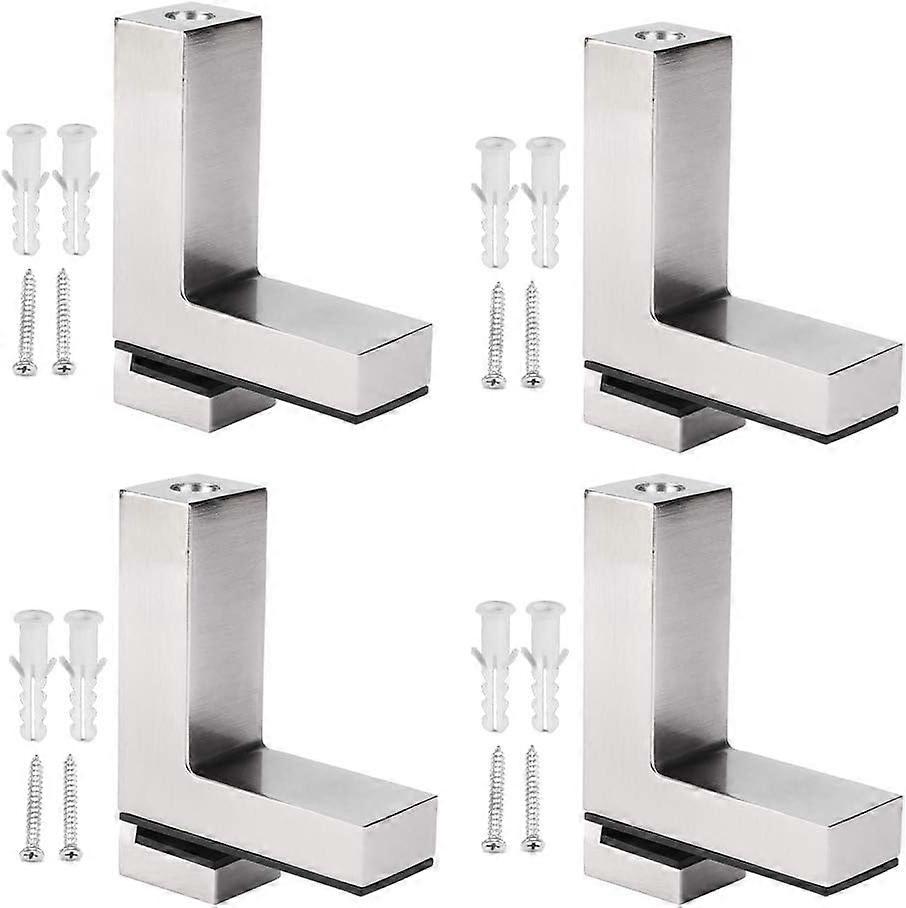 Glass Shelf Bracket Adjustable 4PCS Glass Shelf Mounting Bracket Glass Shelf Wall Bracket
