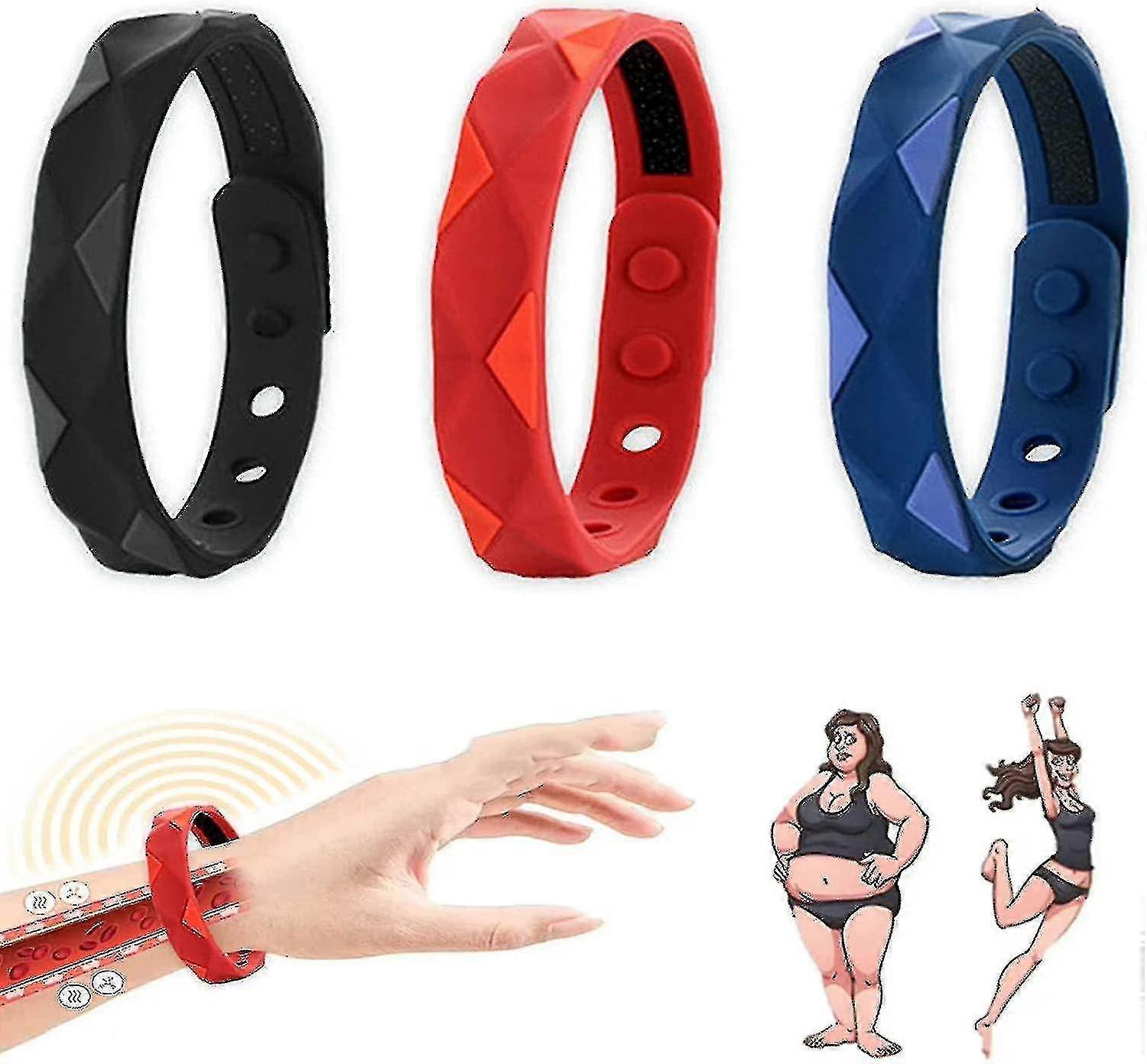 Far Infrared Negative Ions Wristband, Negative Lon Anti-static Sports Bracelet, Lymph Drainage Magne