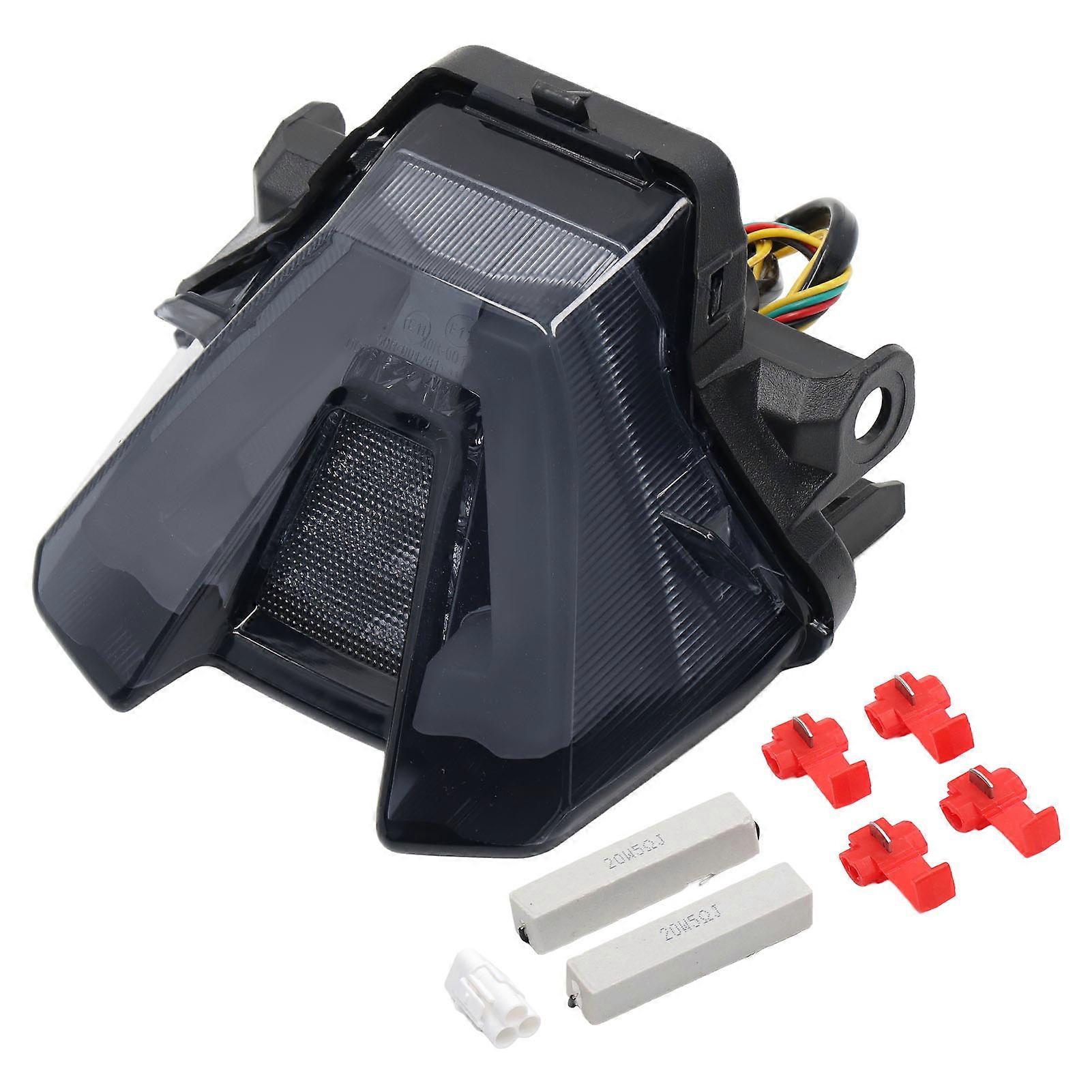 Motorcycle LED Tail Light IP67 Waterproof Rear Brake Lamp Replacement for MT07 2021 and Up Smoky