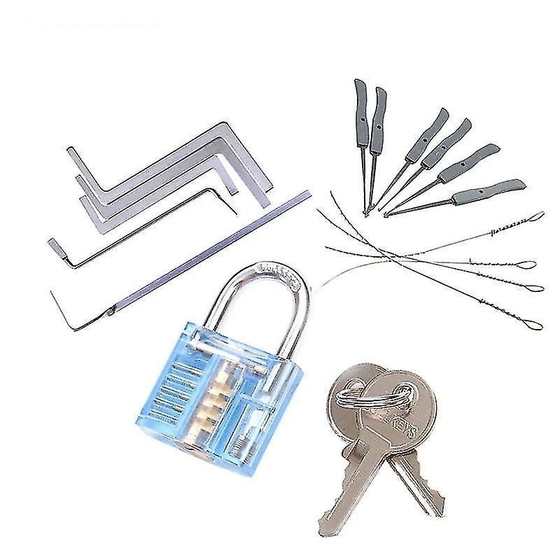 Locks Latches 3 In 1 Set Locksmith Tools Transparent Lock Kit With Broken Key
