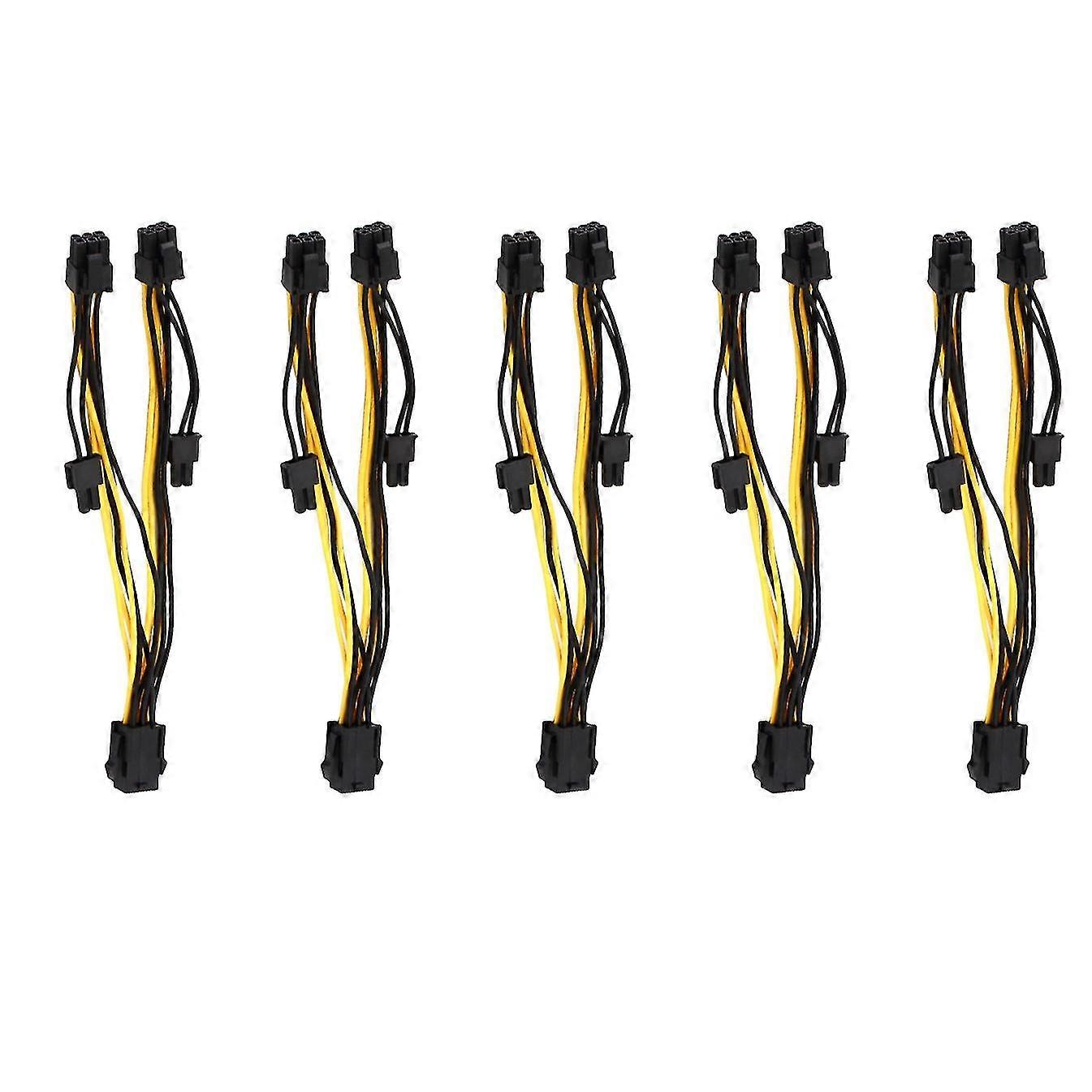 10pcs graphics card dual 8pin to 6pin 6p to dual 8p6+2 power cord