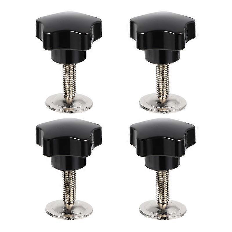 4 Sets Five-Pointed Star Shaped Knobs Kit Threaded Knob Bolt With Knob Washers