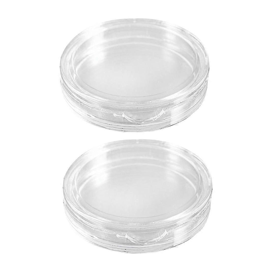 20 Pcs Small Round Transparent Plastic Coin Capsules Box 38mm & 40mm