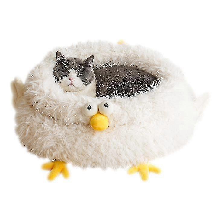 Cozy Pet Bed Warm Plush Fluffy Sleeping Bed For Cats