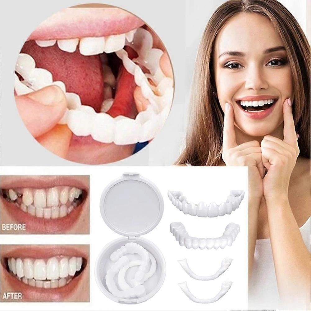Teeth Veneers Whitening Dentures Simulation Braces Temporary Silicon Teeth Cover