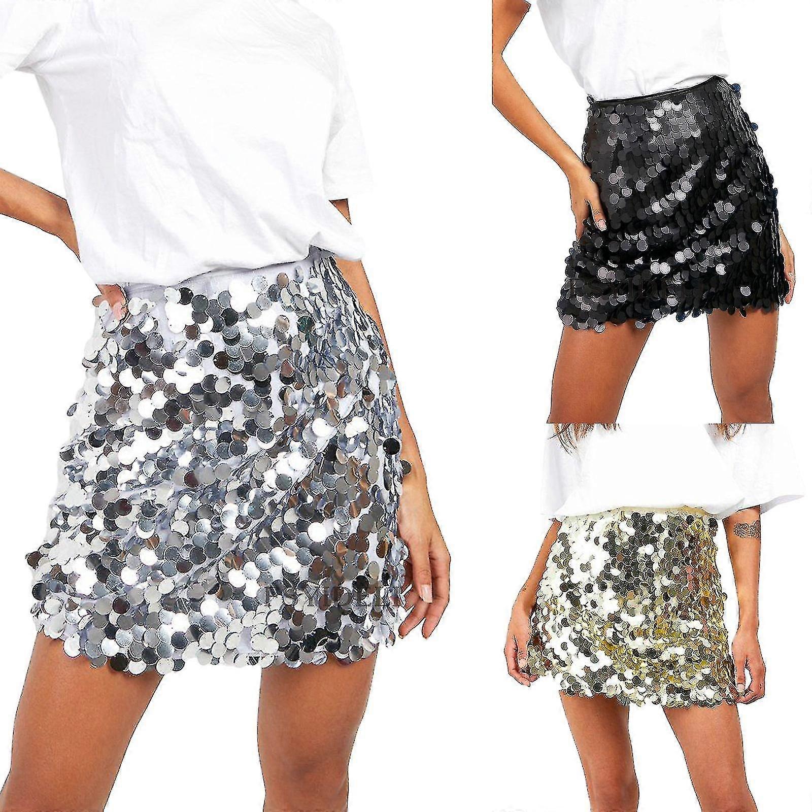 Sequin Mini Skirt Glitter Con Skirts Sparkly Hip Skirts