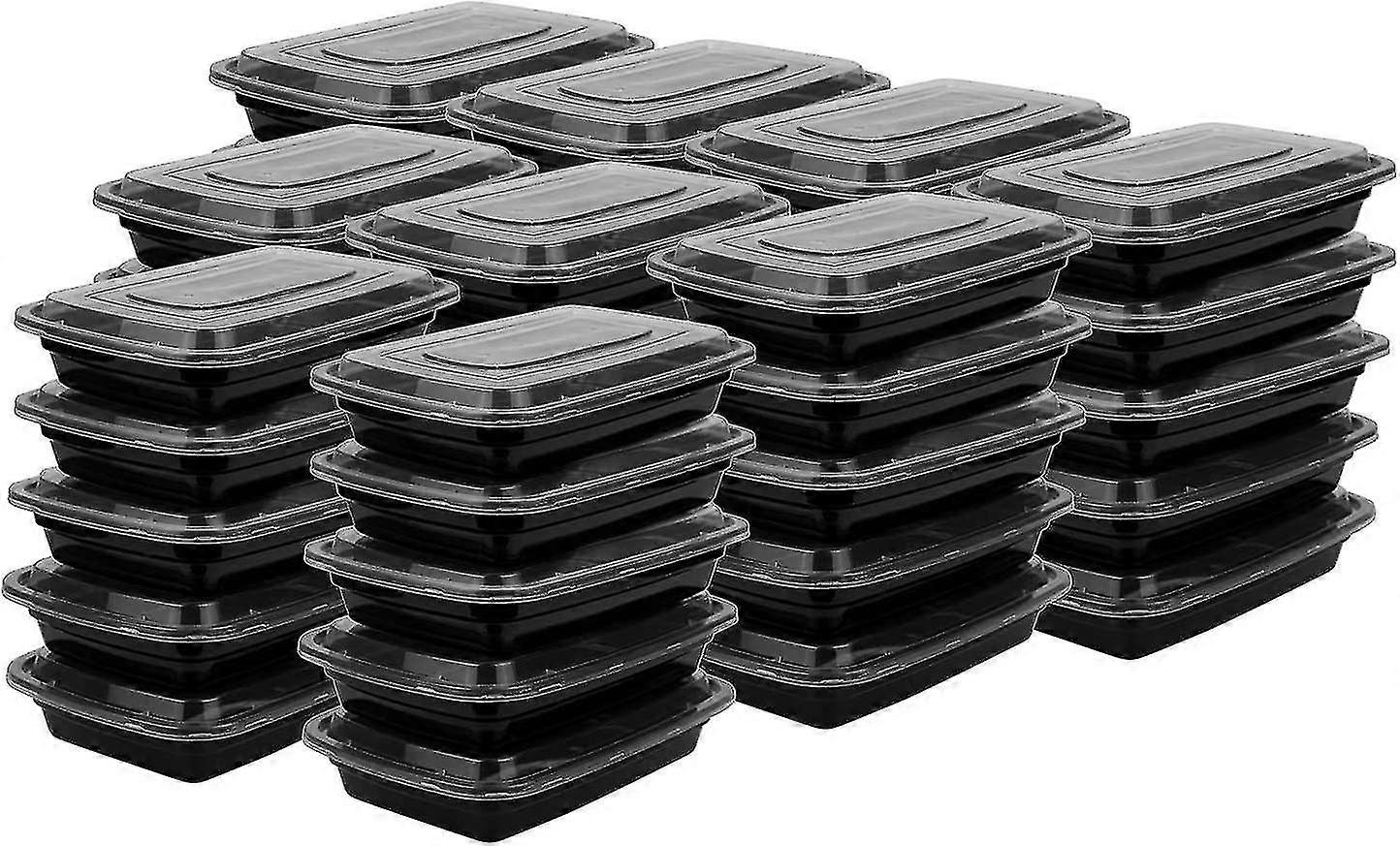 50pcs Meal Prep Containers, 26 Oz Microwavable Reusable Food Containers With Lids For Food Prepping, Disposable