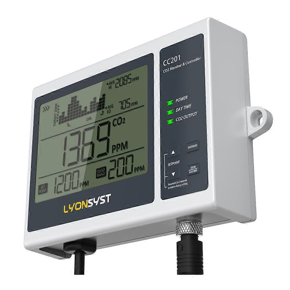 CO2 Controller, CO2 Monitor with Remote CO2 Sensor