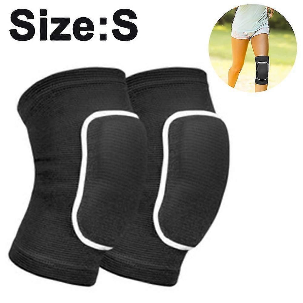 A Pair Of Non-slip Knee Pads Soft Knee Pads Knee Pads, Black, Sponge Knee Sports Knee Pads - Black Knee Pads S