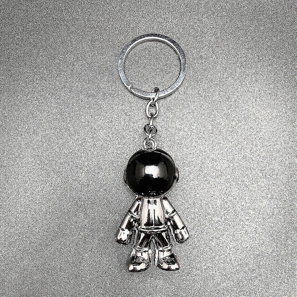 Ghyt Black Robot Keychains Men Creative Spacemen Car Key Chain Ring For Office Backpack Purse Charm