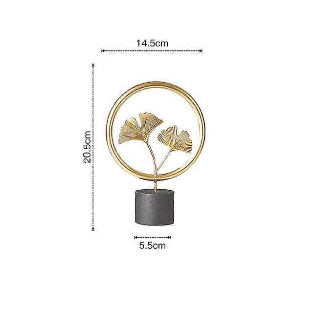 JWL-الشمال الذهب الجنكة ورقة الحرف يترك النحت ديكور غرفة المعيشة الفاخرة اكسسوارات الديكور المنزلي مكتب سطح المكتب الحلي