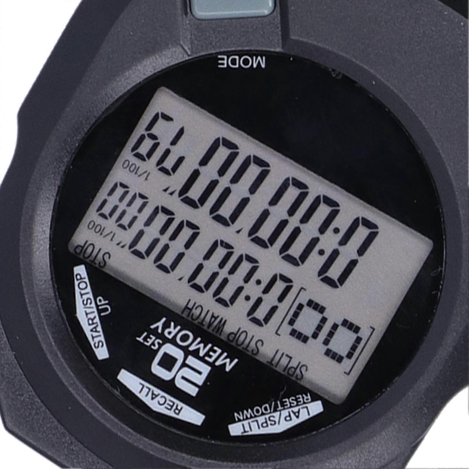 Sports Electronic Stopwatch 1/100 Second High Accuracy Digital Chronograph Timer 12/24 Hour System