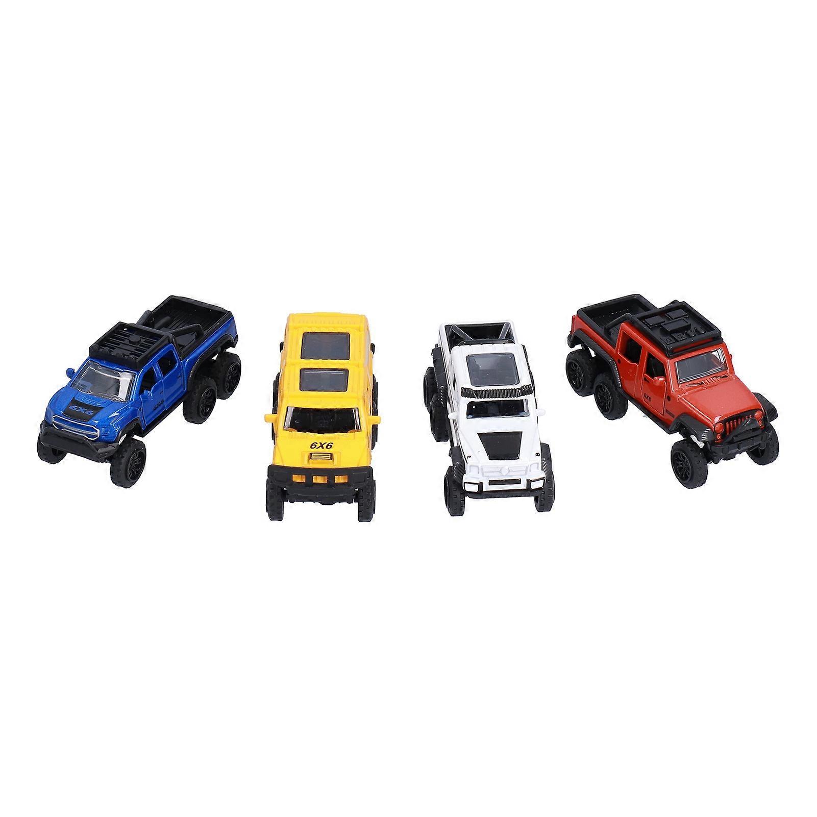 1:50 Alloy Pull Back 6 Wheel Off Road Cars Metal Friction Powered Die Cast Car Vehicles for ToddlersA Type Classic