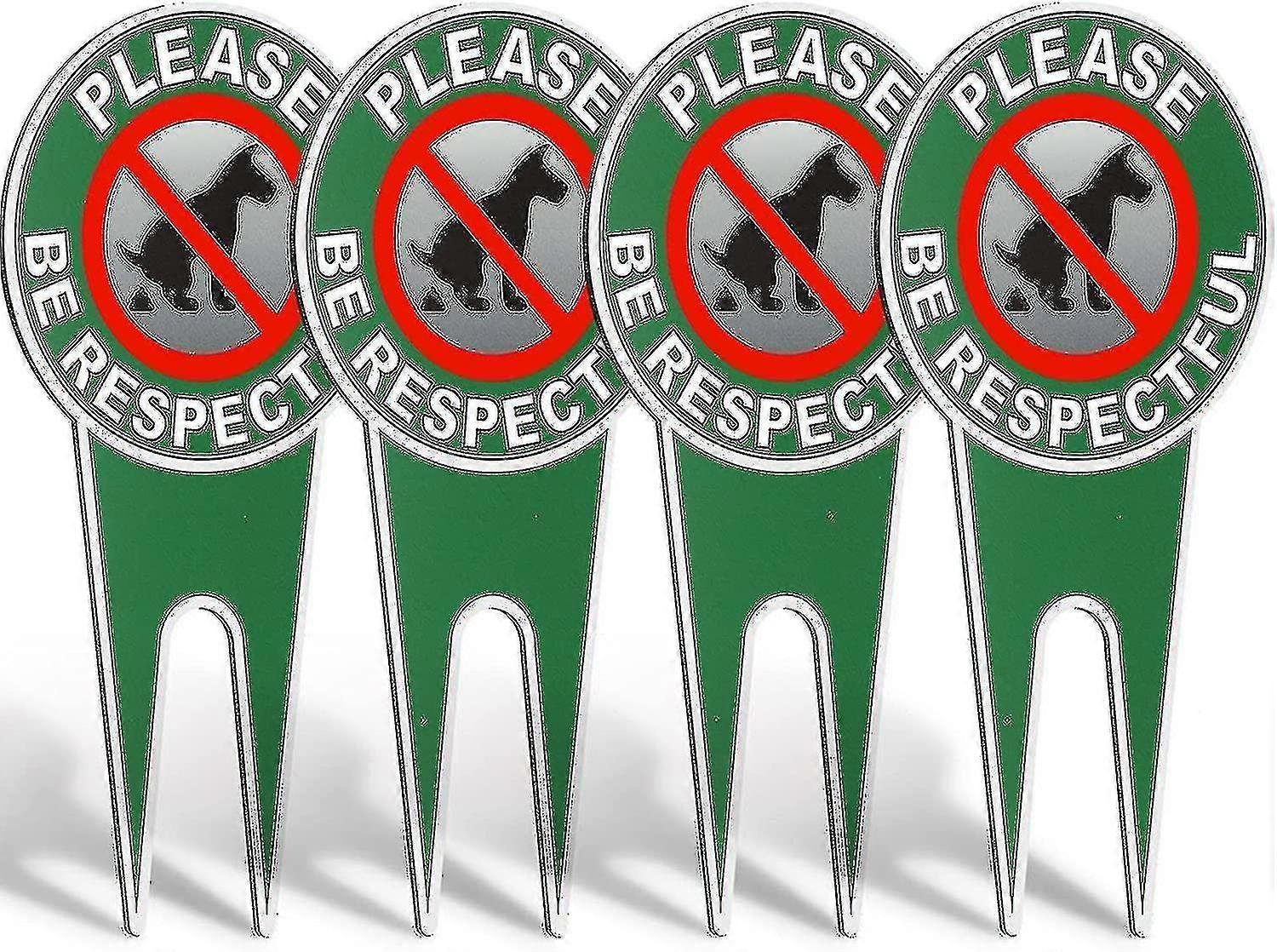 Schild 'No Peeing No Pooping Dog' – 25,4x25,4 Cm, Aluminium, Wasserdicht – Mit 71,1 Cm Metallpfahl