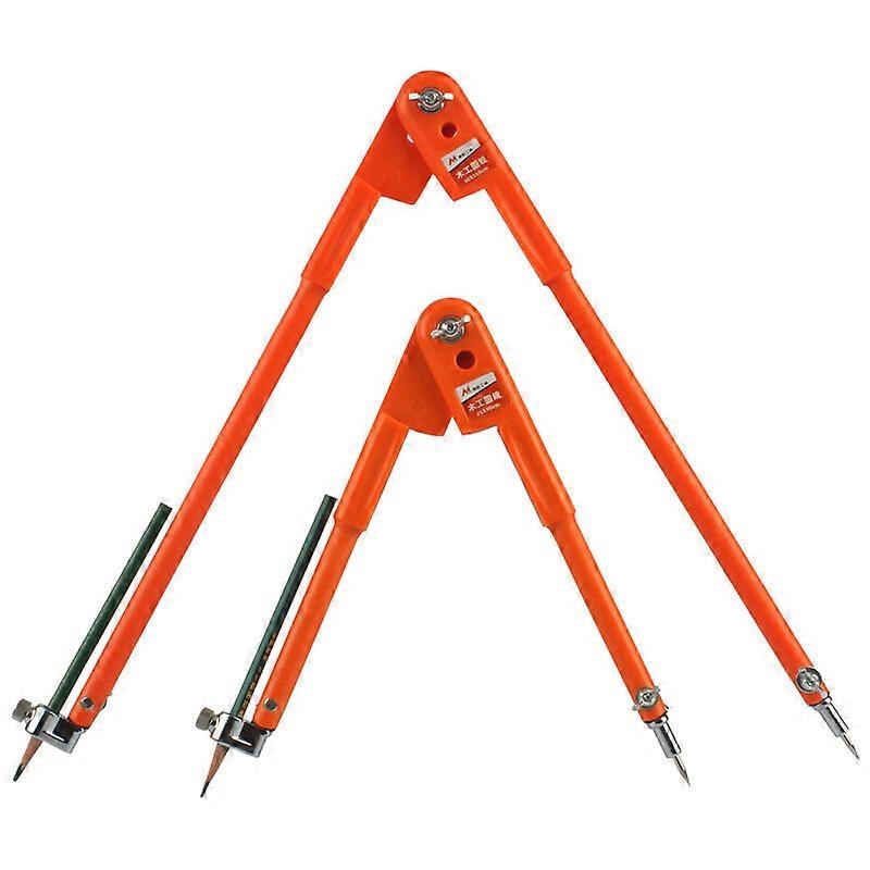 2 Compasses/Set Precision Pencil Compasses, Large Diameter - Orange L + S