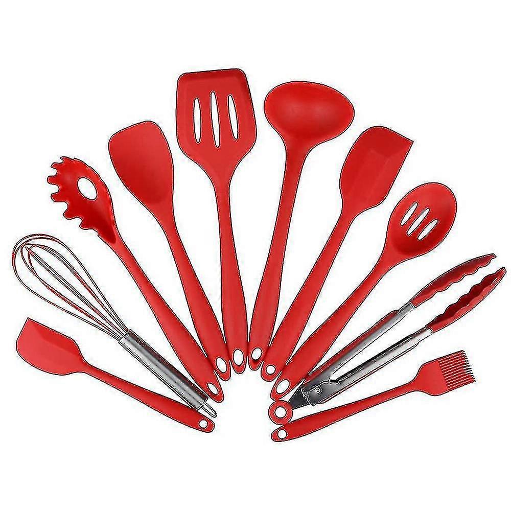 Silicone Kitchenware Set 10 Piece Non-stick Cookware Set,black