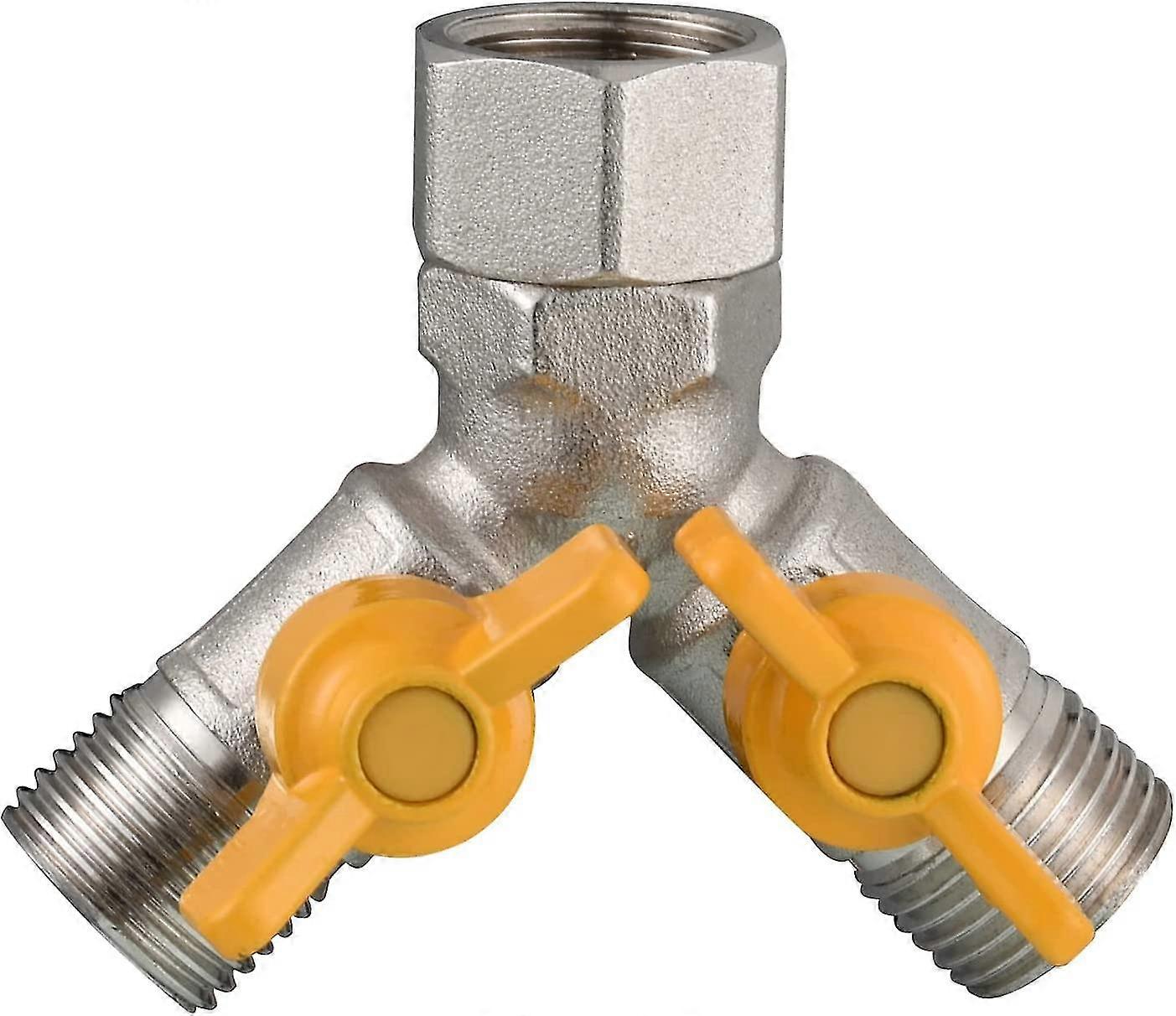 Replacement Valve G 1/2 Brass Y-connection 3 Way Valve In Hand Shower Adapter Shut-off Valve For Kitchen Or Bathroom, Dsf009a