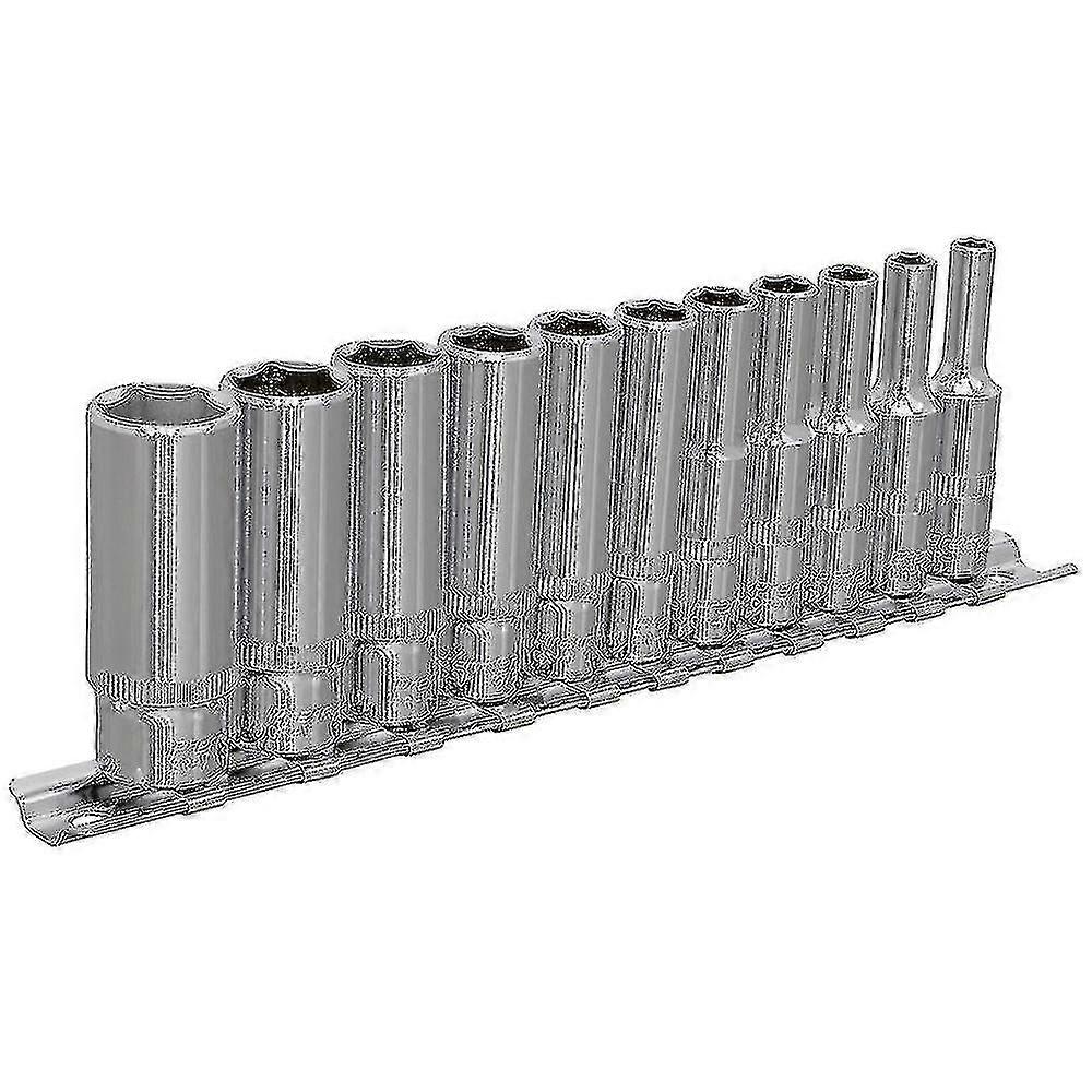 Sealey Ak2671 Socket Set 11pc 1/4"sq Drive 6pt Deep Walldrive Imperial