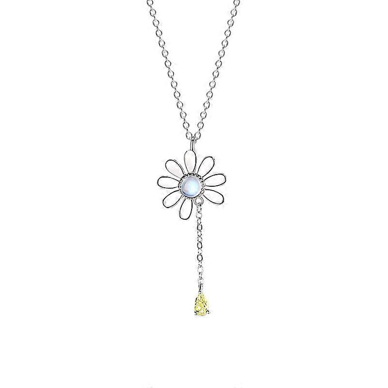 Spring Daisy White Silver Color Flower Charm