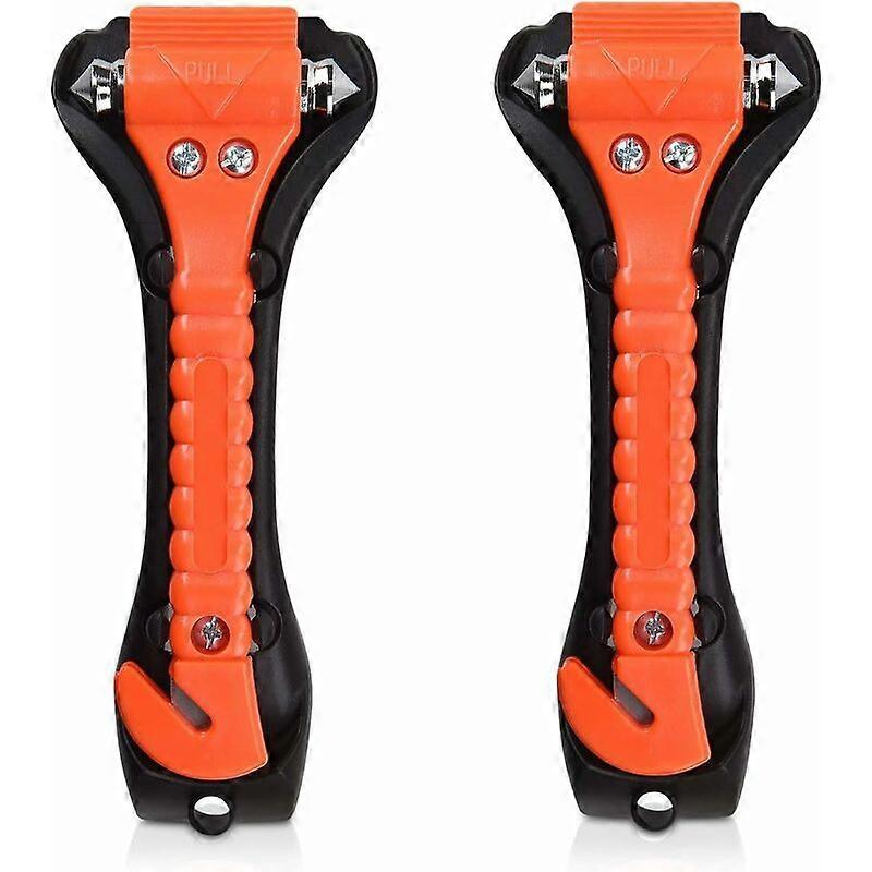 Car Rescue Hammers - 2X Emergency Hammer with Integrated Belt Cutter - Wind