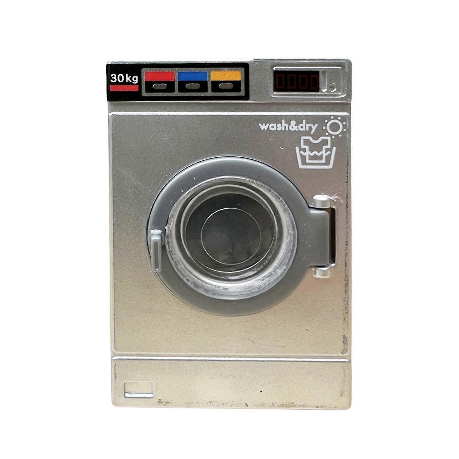 Dollhouse Washer Openable Lid High Simulation ABS 1:12 Mini Washing Machine Model Play House Toy for Micro Landscape