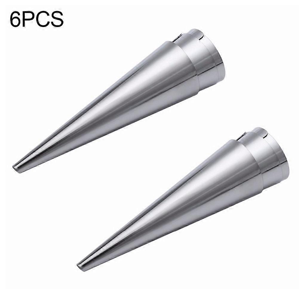 6Pcs Metal Cone Shape Spiral Croissant Denmark Pointed Tube Bread Baking Tool KAESI