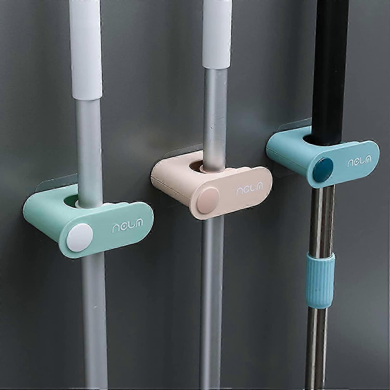 3 Adet Duvara Monte Süpürge Tutucu, Paspas Süpürge Tutucular, Süpürge Askısı, Kendinden Yapışkanlı Paspas Tutucu, Duvara Monte Yok, Delme Süpürge Klipsi, Mutfak ve Banyo İçin