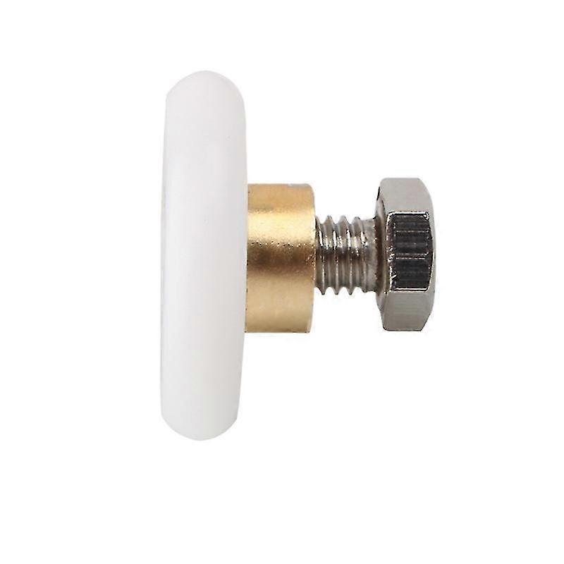 M 6053 Frameless Shower Door Rollers – 2-Pack Top Bracket Roller Assembly, 3/4 Inch Plastic Wheel, Chrome Finish