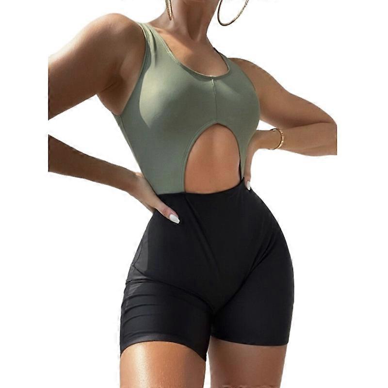 Shapewear Rompers Built - In Bra Jumpsuits Shorts Square Neck Sleeveless Tummy Control Bodycon Bodysuits